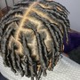 Palm Roll Retwist (2-3 wk hold) (More than 120 locs)