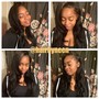 Half up- Half down in back sew in