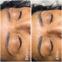 Eyebrows color/shape correction cover up with nano strokes