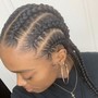 “Tribal” Braids (Rows and Box Braids)