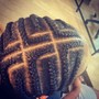 Natural hair Cornrows (No weave)