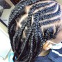 Ponytail & box braids