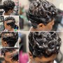 Relaxer Retouch with style ; no weave