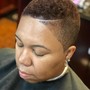 Women's big chop and haircut