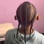 Med Bob Boho Knotless Braids