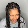 Half head criss cross and half Crochet hair