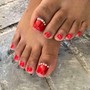 Gel  polish on toes w any service