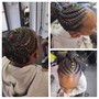 Kids traditional loc- retwist with design