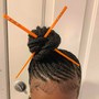 Adult Bantu Knots with Crochet