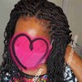 Partial Individual crotchet Braids for undercut hairstyle