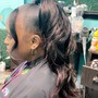 Extended Ponytail W/ Bangs