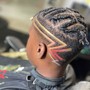 Freestyle braids and haircut combo #2