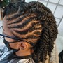 Small loc retwist w/rope style