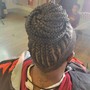 Cornrows ponytail