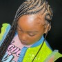 Kids small feedin ponytail braids