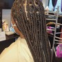 Braids or Flat twist with Press( straight)