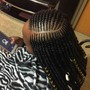 1/2 micro braids 1/2 sew in