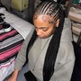 Stitched Braids Into A Ponytail