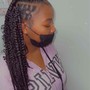 Boho knotless braids (human hair curls)