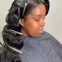 Slik press with shampoo for relaxer hair