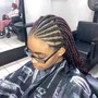 Half up Half down w/ Knotless Braids (Fulani)