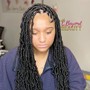 Half Tribal / Half Knotless Braids Small