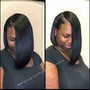 Layered Quick Weave Bob With Leave Out