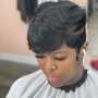 Relaxer, Haircut+Black Rinse + Style