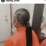 Ponytail with weave bangs