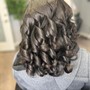 Silk Press with Curls