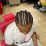 Medium cornrows ( simple design )