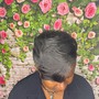 Silk Press/Wrap and trim (Flat Iron) natural hair