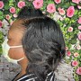 Silk Press/Wrap and trim (Flat Iron) natural hair