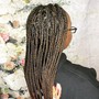 Natural hair cornrows