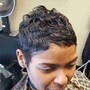 Virgin Relaxer  Style  Cut