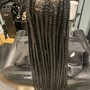 Medium Knotless Braids (8 rows) read description