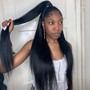 Quick weave with leave out