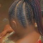 Kid's (girls) scalp Braids with beads ages 2-10 years