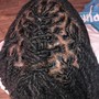 Wash W/ Retwist + Unisex Loc Style w/Human Hair Extensions