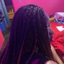 Medium  Box Braids with color