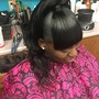 Soft Press with ponytail bang optional natural hair only must confirm with stylist on hair texture