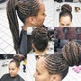 Knotless Braids crown only with tapered sides/shaved