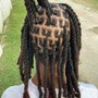 Loc Re-twist timely 2 strands or braids (pelvic/butt length)