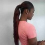 Sleek ponytail hair included