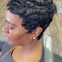 shampoo style and contouring (wave curls)