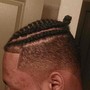 Men's design Braids tapered cut