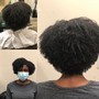 Individual small Twist on blown out hair