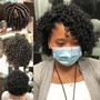 Individual small Twist on blown out hair