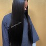 Straightening treatment on leave out