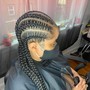 Feed in ponytail medium braids